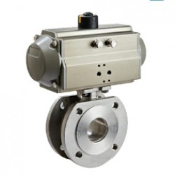 氣動薄型法蘭球閥，遠通工業